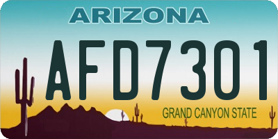 AZ license plate AFD7301