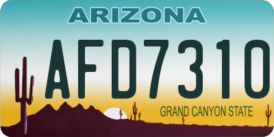 AZ license plate AFD7310