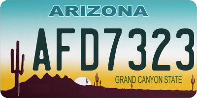 AZ license plate AFD7323