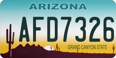 AZ license plate AFD7326