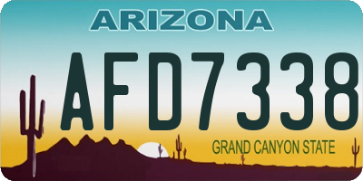 AZ license plate AFD7338