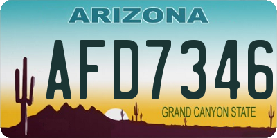 AZ license plate AFD7346