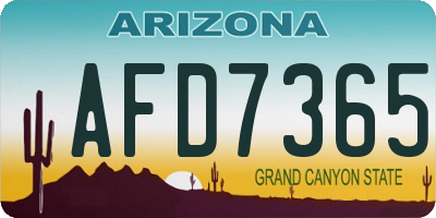 AZ license plate AFD7365