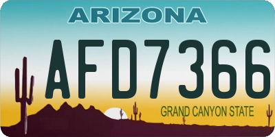 AZ license plate AFD7366