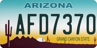 AZ license plate AFD7370