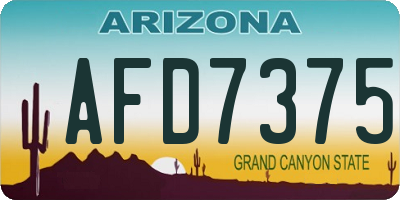 AZ license plate AFD7375
