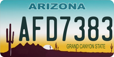 AZ license plate AFD7383