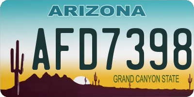AZ license plate AFD7398