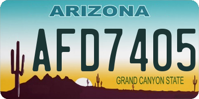 AZ license plate AFD7405