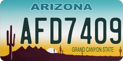 AZ license plate AFD7409