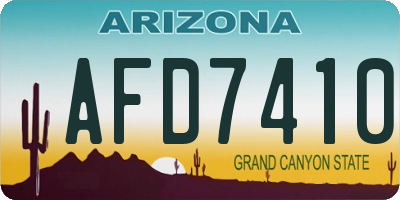 AZ license plate AFD7410