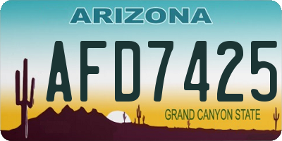AZ license plate AFD7425