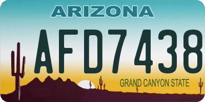 AZ license plate AFD7438