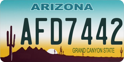 AZ license plate AFD7442