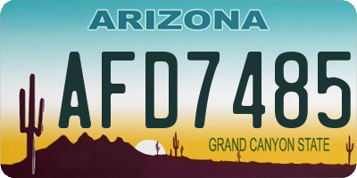 AZ license plate AFD7485