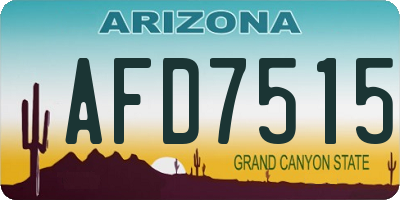 AZ license plate AFD7515