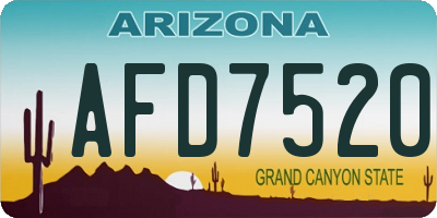 AZ license plate AFD7520