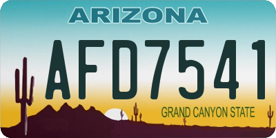 AZ license plate AFD7541