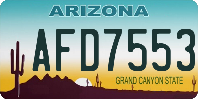 AZ license plate AFD7553