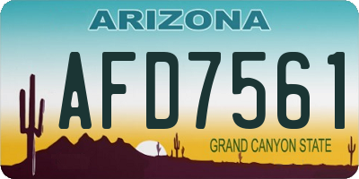 AZ license plate AFD7561