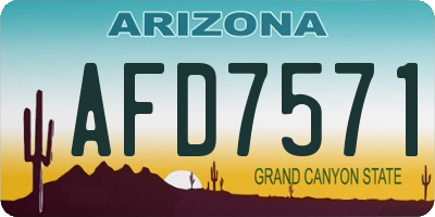 AZ license plate AFD7571