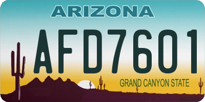 AZ license plate AFD7601