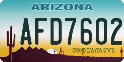 AZ license plate AFD7602