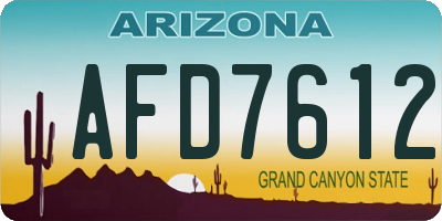 AZ license plate AFD7612