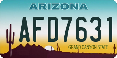 AZ license plate AFD7631