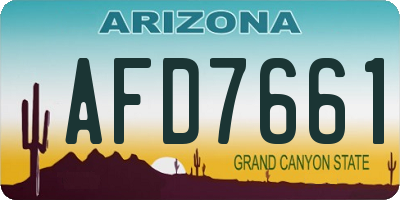AZ license plate AFD7661