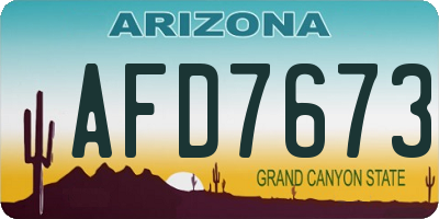 AZ license plate AFD7673