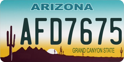 AZ license plate AFD7675