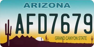 AZ license plate AFD7679