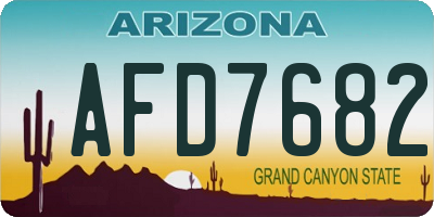 AZ license plate AFD7682