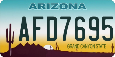AZ license plate AFD7695