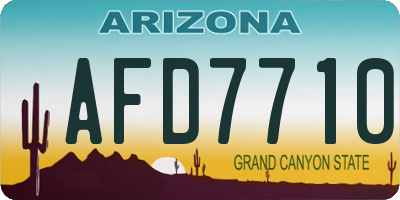 AZ license plate AFD7710