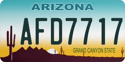 AZ license plate AFD7717