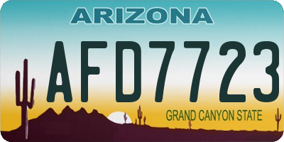AZ license plate AFD7723