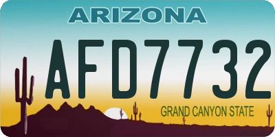 AZ license plate AFD7732