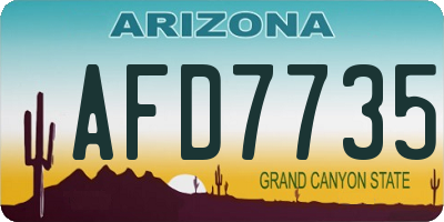 AZ license plate AFD7735