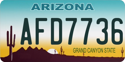 AZ license plate AFD7736