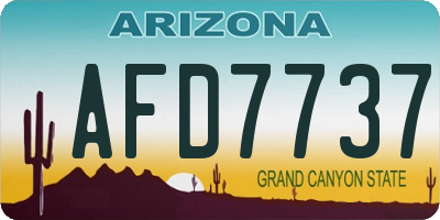AZ license plate AFD7737