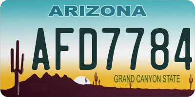 AZ license plate AFD7784