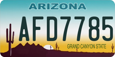 AZ license plate AFD7785
