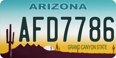 AZ license plate AFD7786