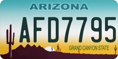 AZ license plate AFD7795