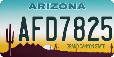AZ license plate AFD7825