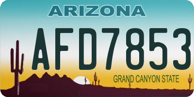 AZ license plate AFD7853
