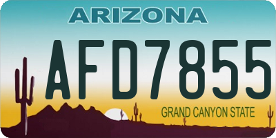 AZ license plate AFD7855