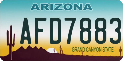 AZ license plate AFD7883